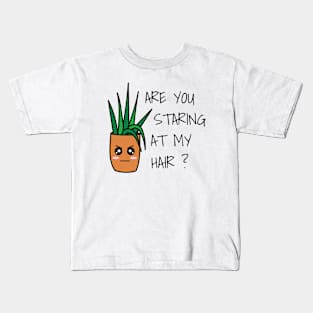 Angry kawaii houseplant Kids T-Shirt